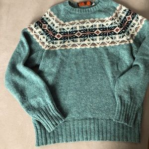 100 Wool Scottish Fair Isle Sweater S